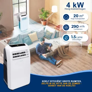 SereneLife 9.000 BTU Mobiele Airco 3-in-1