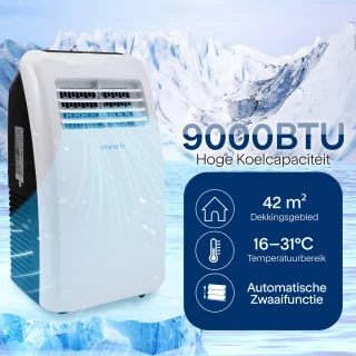 Serenelife Mobiele Airco 9000 BTU 3-in-1