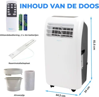 Serenelife Mobiele Airco 9000 BTU 3-in-1