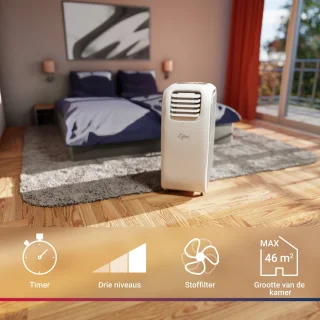 SUNTEC TRANSFORM 10500 Eco Ventilator 1100W Zwart/Wit
