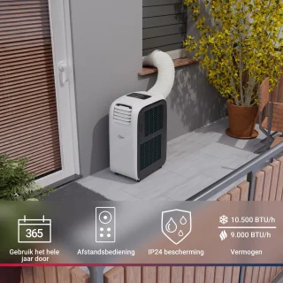 SUNTEC TRANSFORM 10500 Eco Ventilator 1100W Zwart/Wit