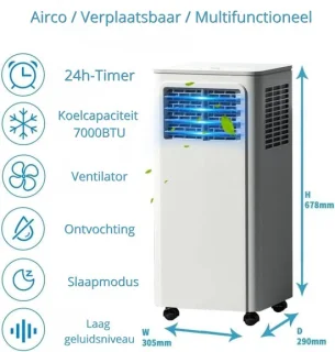 UFTA Mobiele Airconditioner Wit — compacte koeling voor kleine ruimtes