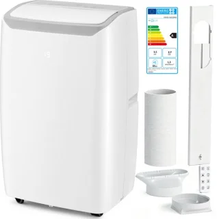 Vankel mobiele airco met verwarming 12000 btu wit