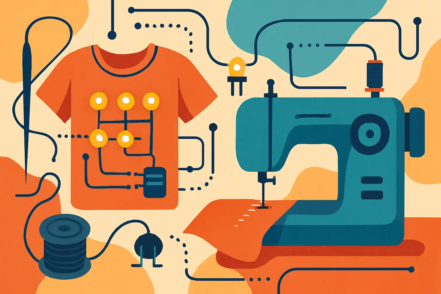 Maak je eigen wearables: eenvoudige e-textileprojecten voor op je naaimachine