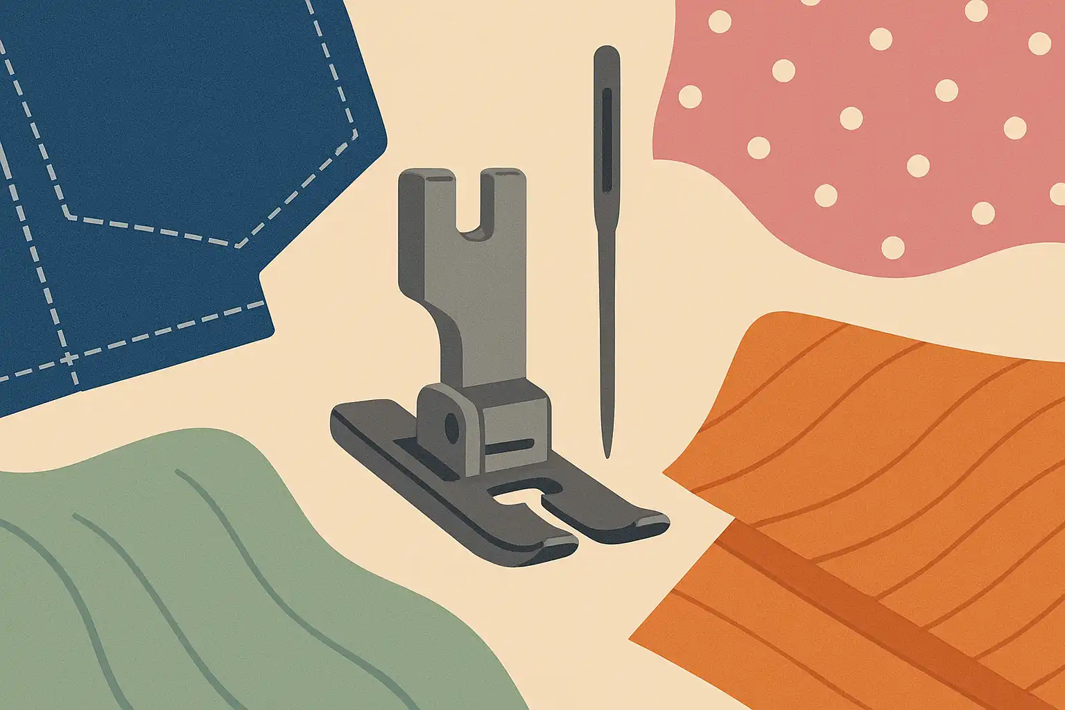 Van jeans tot chiffon: zo kies je de juiste naald en voetje voor elke stof