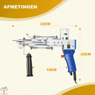 Borduurmachine - Blauw - Tuftpistool - Beginnerspakket - Tapijten en textiel