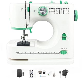 De Naaimachine - 12 Steken - LED Verlichting - Voetpedaal - Naaimachine kinderen - Hobby & Creatief - Wit in één oogopslag