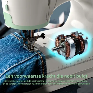 Naaimachine - 12 Steken - LED Verlichting - Voetpedaal - Naaimachine kinderen - Hobby & Creatief - Wit