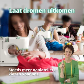 Naaimachine - 12 Steken - LED Verlichting - Voetpedaal - Naaimachine kinderen - Hobby & Creatief - Wit
