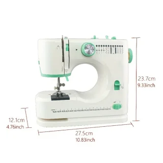 Naaimachine - 12 Steken - LED Verlichting - Voetpedaal - Naaimachine kinderen - Hobby & Creatief - Wit