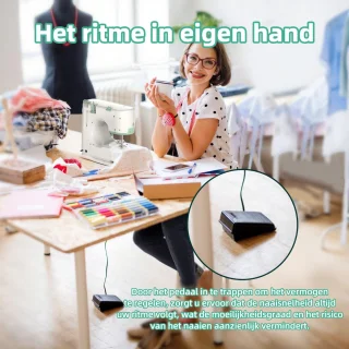 Naaimachine - 12 Steken - LED Verlichting - Voetpedaal - Naaimachine kinderen - Hobby & Creatief - Wit