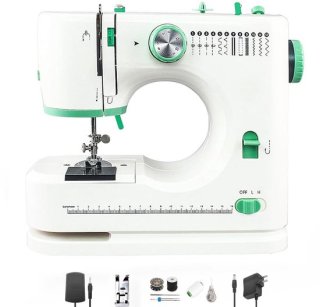 Naaimachine - 12 Steken - LED Verlichting - Voetpedaal - Naaimachine kinderen - Hobby & Creatief - Wit review