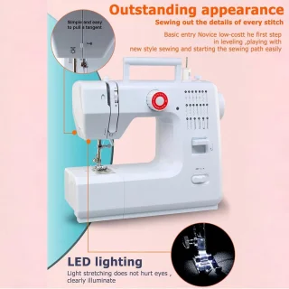 Naaimachine 20 steken mini-naaimachine voor beginners met voetpedaal - multifunctioneel - elektrisch - huishoudnaaimachine - inclusief naaiset - 11 stuks naaivoetjes