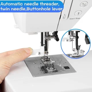 Elektronische Naaimachine met Vrije Arm en 200 Steken - Ideaal voor Beginners en Professionals