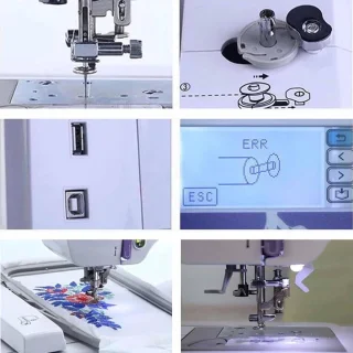 Elektrische Naaimachine met Automatische Borduurfunctie - 158 Ingebouwde Steken en 210 Letters