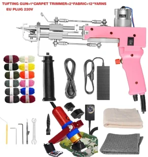 TrendWave Elektrische 2-in-1 Tufting Gun Beginnerspakket – Met Tapijt Trimmer & Stof – DIY Tapijtmachine – Massaal Tuften Gun