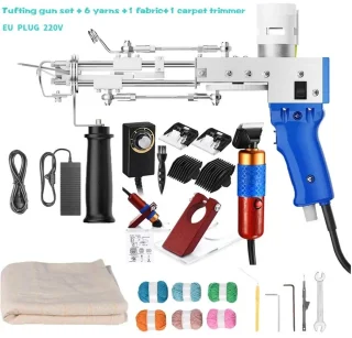 TrendWave Elektrische 2-in-1 Tufting Gun Beginnerspakket – Met Tapijt Trimmer & Stof – DIY Tapijtmachine – Massaal Tuften Gun