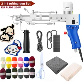TrendWave Elektrische 2-in-1 Tufting Gun Beginnerspakket – Met Tapijt Trimmer & Stof – DIY Tapijtmachine – Massaal Tuften Gun
