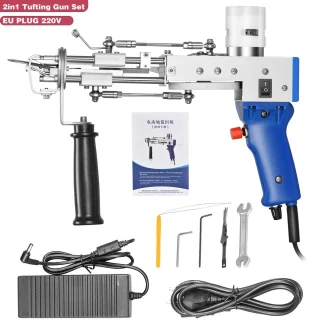 TrendWave Elektrische 2-in-1 Tufting Gun Beginnerspakket – Met Tapijt Trimmer & Stof – DIY Tapijtmachine – Massaal Tuften Gun
