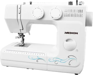 Medion MD18205 - Naaimachine - Vrije-arm - 60 steekpatronen - Uitgebreide accessoires - Wit