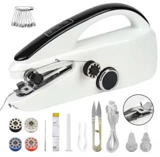 Mini Naaimachine - Handnaaimachine - Ideaal voor Reizen & Snelle Reparaties - Draadloos Sewing Machine - Compact - Met Accessoires