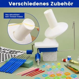 Kogelwikkelaar, 50 stuks wollen wikkelaars, breiset, garenwikkelaar, wol opwikkelaar, bol, wol, wikkelmachines met 8 maten haaknaalden en breiaccessoires