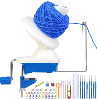Kogelwikkelaar, 50 stuks wollen wikkelaars, breiset, garenwikkelaar, wol opwikkelaar, bol, wol, wikkelmachines met 8 maten haaknaalden en breiaccessoires