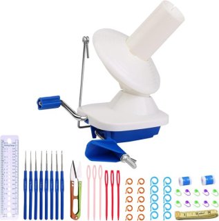 Kogelwikkelaar, 50 stuks wollen wikkelaars, breiset, garenwikkelaar, wol opwikkelaar, bol, wol, wikkelmachines met 8 maten haaknaalden en breiaccessoires review