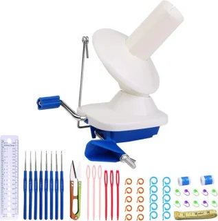 Kogelwikkelaar, 50 stuks wollen wikkelaars, breiset, garenwikkelaar, wol opwikkelaar, bol, wol, wikkelmachines met 8 maten haaknaalden en breiaccessoires