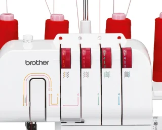 Overlock-naaimachine met 3 of 4 draden en traploze instellingen