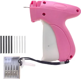 Handnaaimachine - Textiel Gun - Snelle Kledingreparatie - Stoffen Stikken - Naaldloze Stikker - Draadloze Naaimachine - Handzaam Apparaat - Kleding Repareren - Stoffen Lassen - Huishoudelijk Gebruik - Roze Kleur - Complete Set Met Accessoires