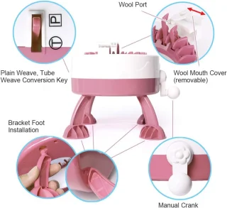 Breimachine met 22 naalden - Handmatige en automatische weefset voor DIY projecten