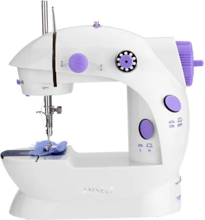 Mini Naaimachine Elektrische - Kleine Naaimachine - Compacte Naaimachine - Handnaaimachine Elektrisch - Wit/Paars
