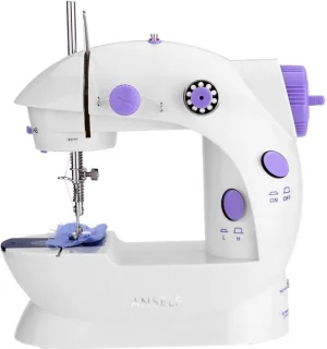 Mini Naaimachine Elektrische - Kleine Naaimachine - Compacte Naaimachine - Handnaaimachine Elektrisch - Wit/Paars