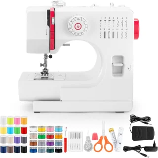 Draagbare Naaimachine voor Beginners - 14 Steekpatronen, Dual Gebruik, Ideaal voor Kleding en Meer