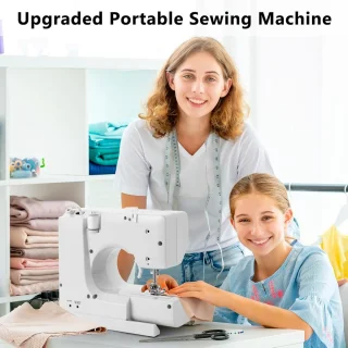 Draagbare Naaimachine voor Beginners - 14 Steekpatronen, Dual Gebruik, Ideaal voor Kleding en Meer