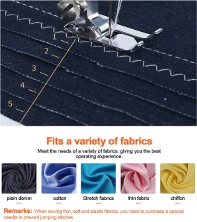 Creatorally Dubbeldraads Huishoudelijke Naaimachine - 12 steektypen - Sewing Machine Beginners Set - Electronische naaimachine - blauw - Naaiset