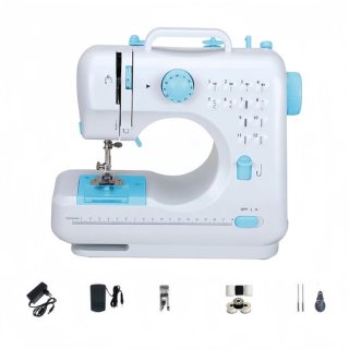 Creatorally Dubbeldraads Huishoudelijke Naaimachine - 12 steektypen - Sewing Machine Beginners Set - Electronische naaimachine - blauw - Naaiset review