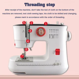 Creatorally Electronische naaimachine 12 Steken - Compacte DIY Naaimachine met Voetpedaal - Elektrische Naaimachine Voor beginners - Geschikt voor Quilten en Kleding