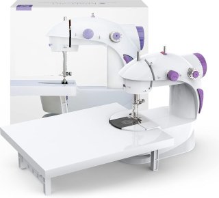 De Naaimachine - Mini naaimachine - Draagbare en veelzijdige mini naaimachine met grote naaitafel - Eenvoudig te bedienen en praktisch in één oogopslag