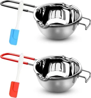 2 stuks waterbad-smeltschalen van 304 roestvrij staal (400 ml)