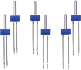 6 stuks W6 dubbele naalden voor jersey met naaivoet