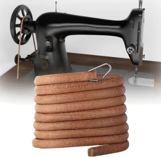 6mm leren naai machine band met haak 183cm