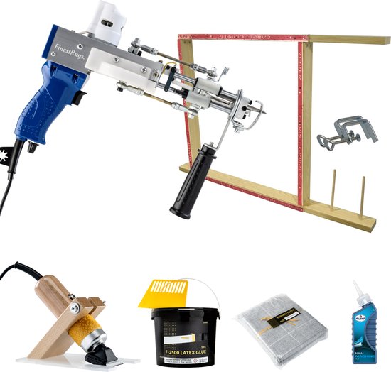 AK-DUO PRO Tufting Gun Beginnerspakket XL blauw