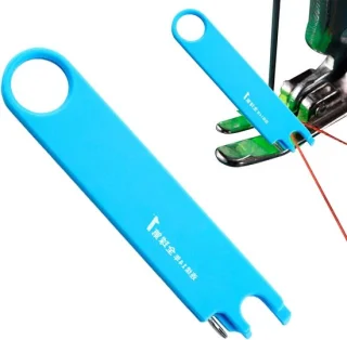 Automatische naaldinrijger - draadgereedschap naaimachine - 7,5 cm - blauw