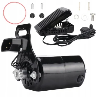 Bedee 180W Naaimachinemotor Zwart met Voetpedaal
