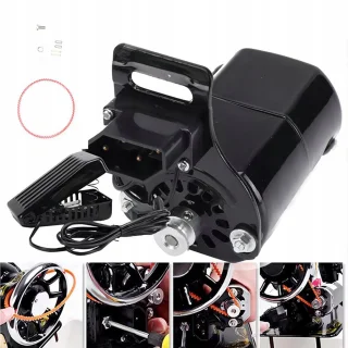 Bedee 180W Naaimachinemotor Zwart met Voetpedaal