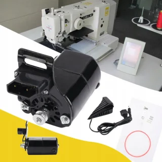 Bedee 180W Naaimachinemotor Zwart met Voetpedaal