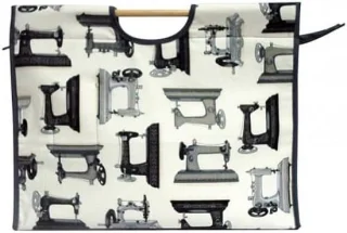 Breitas naaimachine tas - 42 cm - zwart-wit