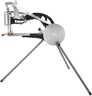 Cellista handmatige schoenmaker naaimachine